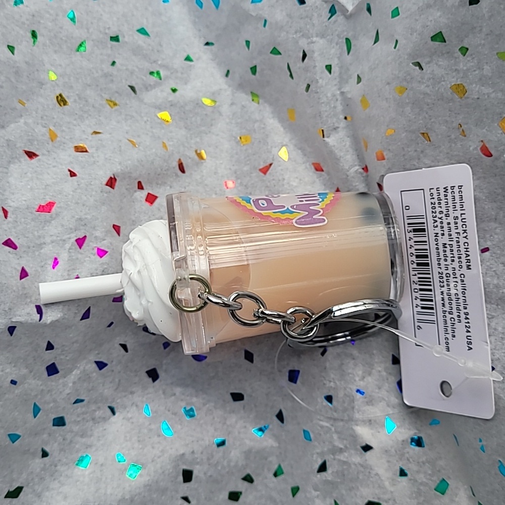 Water bubble tea Keychain Charm Water Drink Keychain Charm Water Drink Keychain - Picture 4 of 12